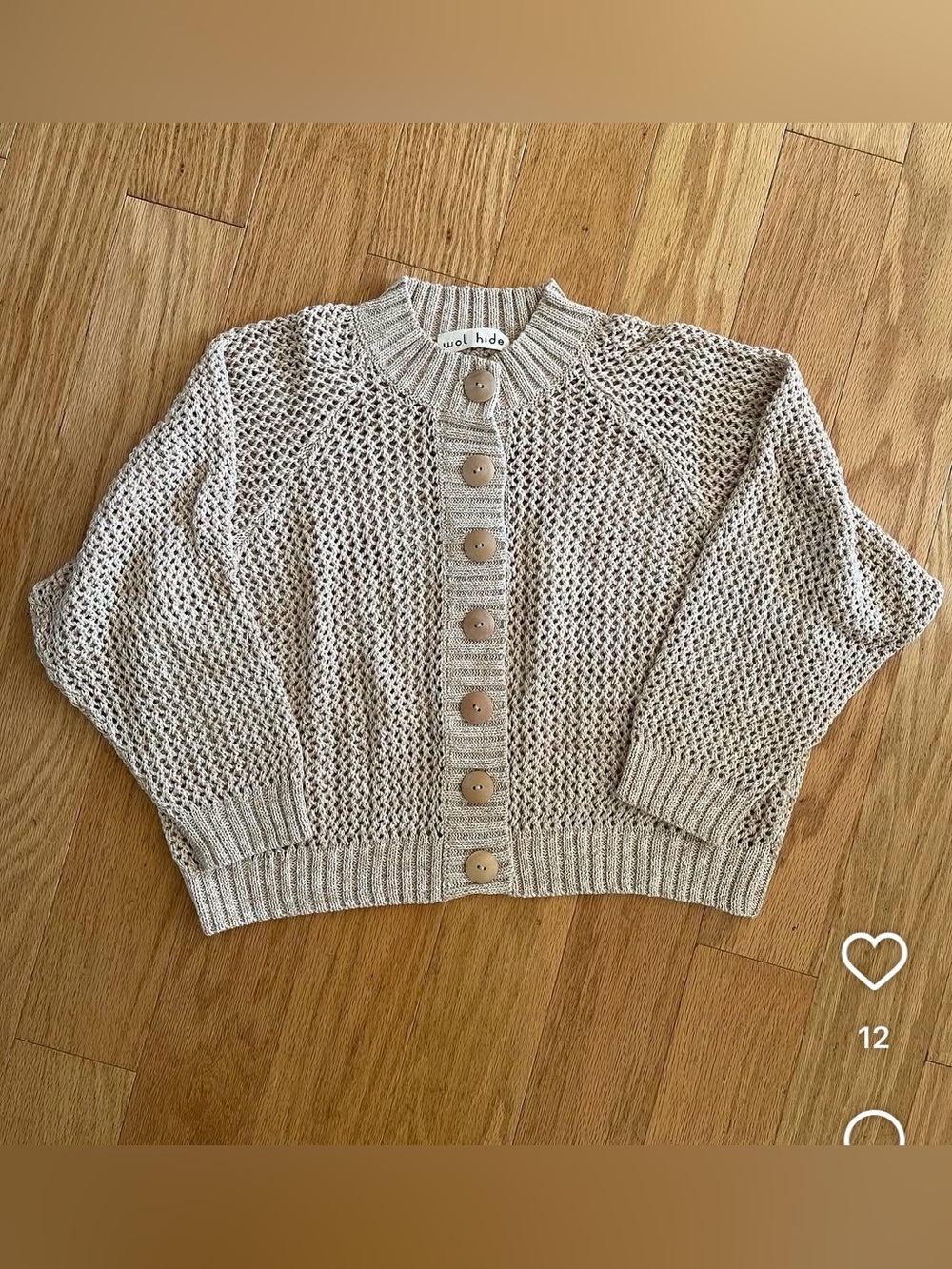 ISO Wol Hide Mesh Bomber Cardigan S/M